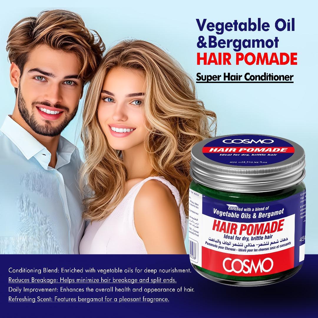 Hair Pomade with Vegetable Oils & Bergamot